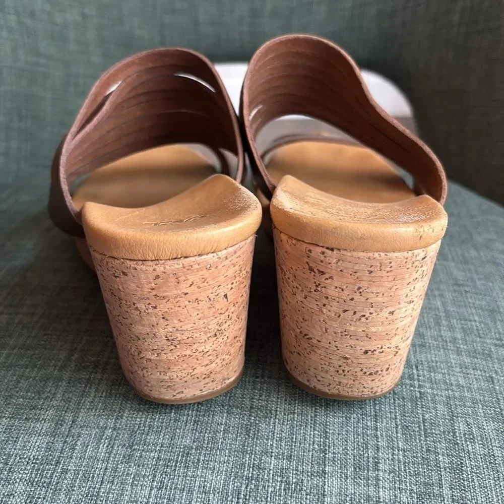 Teva women’s 1010909 Arrabelle Brown Leather Wedge Sandal Shoes Women's US 8 GUC